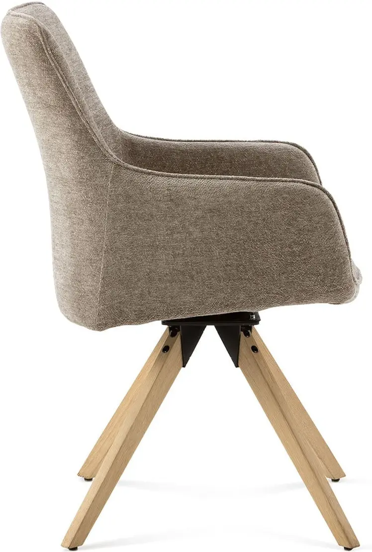 Feelings Wonen meubelen Borg eetkamerstoel met arm + swivel Eetkamerstoel