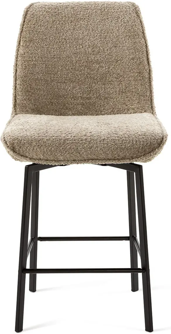 Feelings Wonen meubelen Novi barstoel + swivel Naturel|Taupe Barkruk|Barstoel