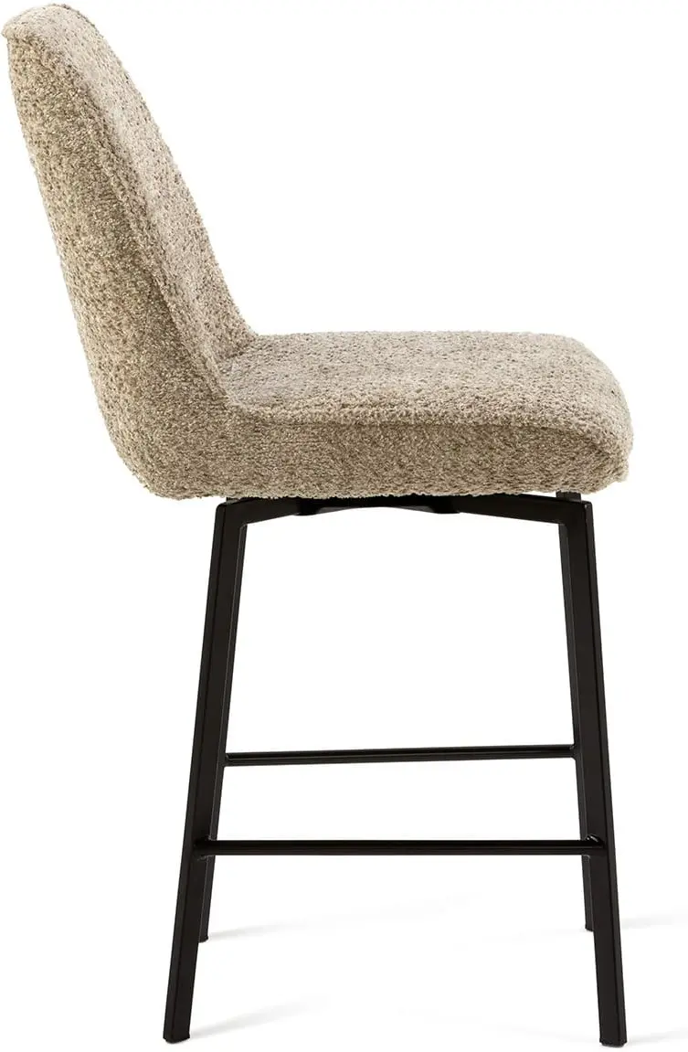 Feelings Wonen meubelen Novi barstoel + swivel Naturel|Taupe Barkruk|Barstoel