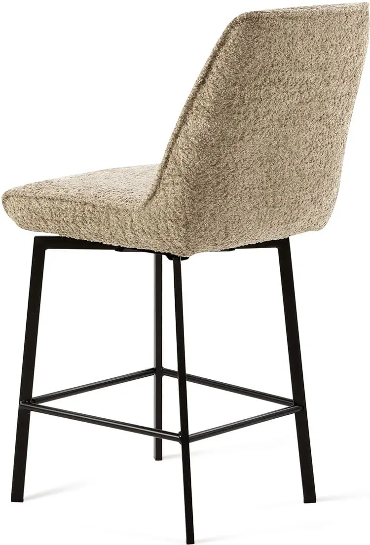 Feelings Wonen meubelen Novi barstoel + swivel Naturel|Taupe Barkruk|Barstoel