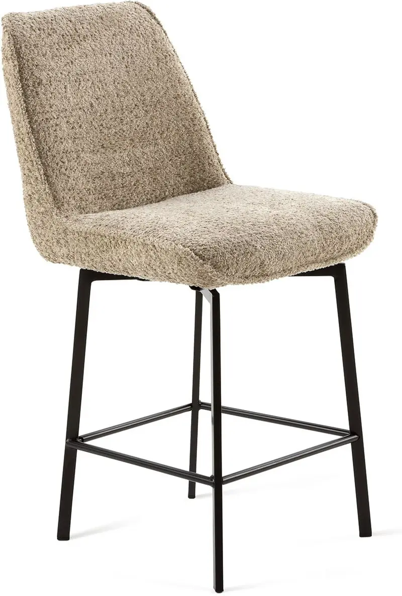 Feelings Wonen meubelen Novi barstoel + swivel Naturel|Taupe Barkruk|Barstoel