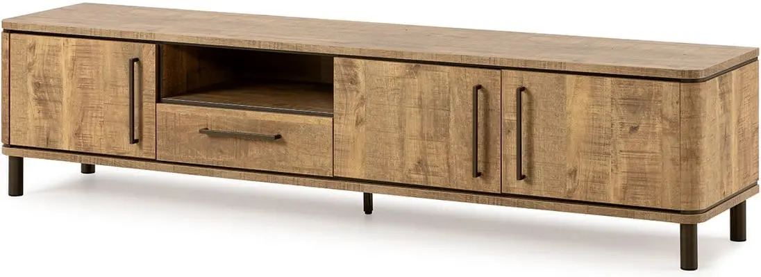 Feelings Wonen meubelen Rockfort tv-dressoir groot 3d+1l+ov Bruin+anodic Bruin Tv-dressoir|Tv-meubel