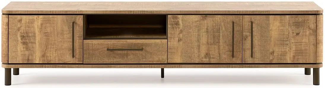 Feelings Wonen meubelen Rockfort tv-dressoir groot 3d+1l+ov Bruin+anodic Bruin Tv-dressoir|Tv-meubel