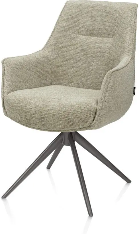 Henders & Hazel Theo armstoel stof vada 360 graden draaibaar frame grafiet pocket - salie groen Armstoel