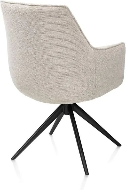 Henders & Hazel Theo armstoel stof vada 360 graden draaibaar frame zwart pocket - beige Beige Armstoel