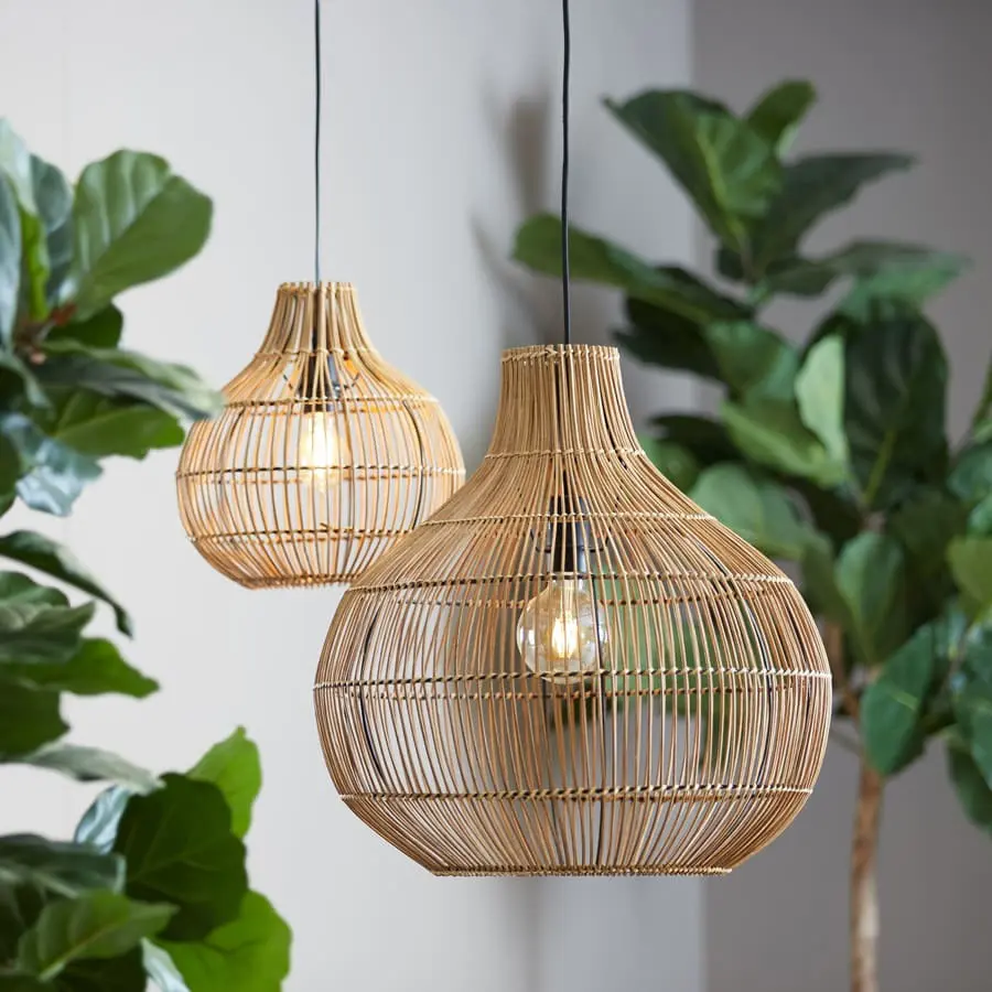 Light & Living Hanglamp Pacino - rotan donker bruin Bruin Hanglamp