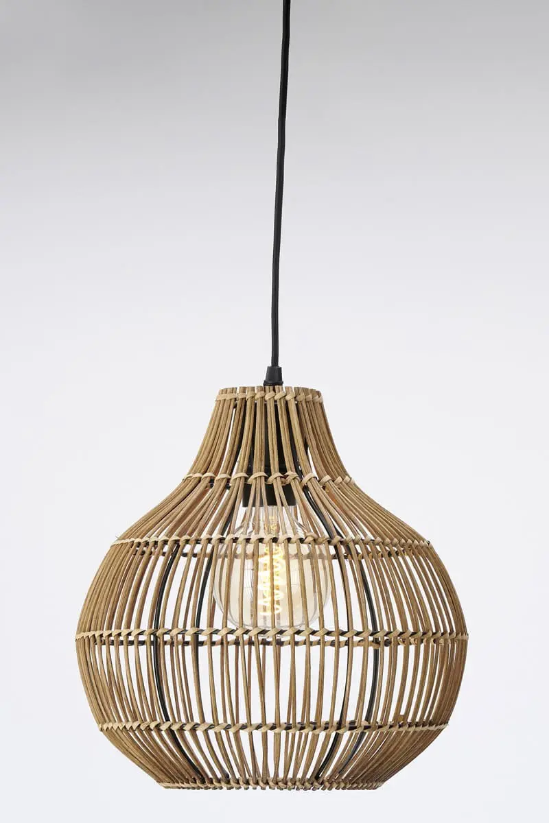 Light & Living Hanglamp Pacino - rotan donker bruin Bruin Hanglamp