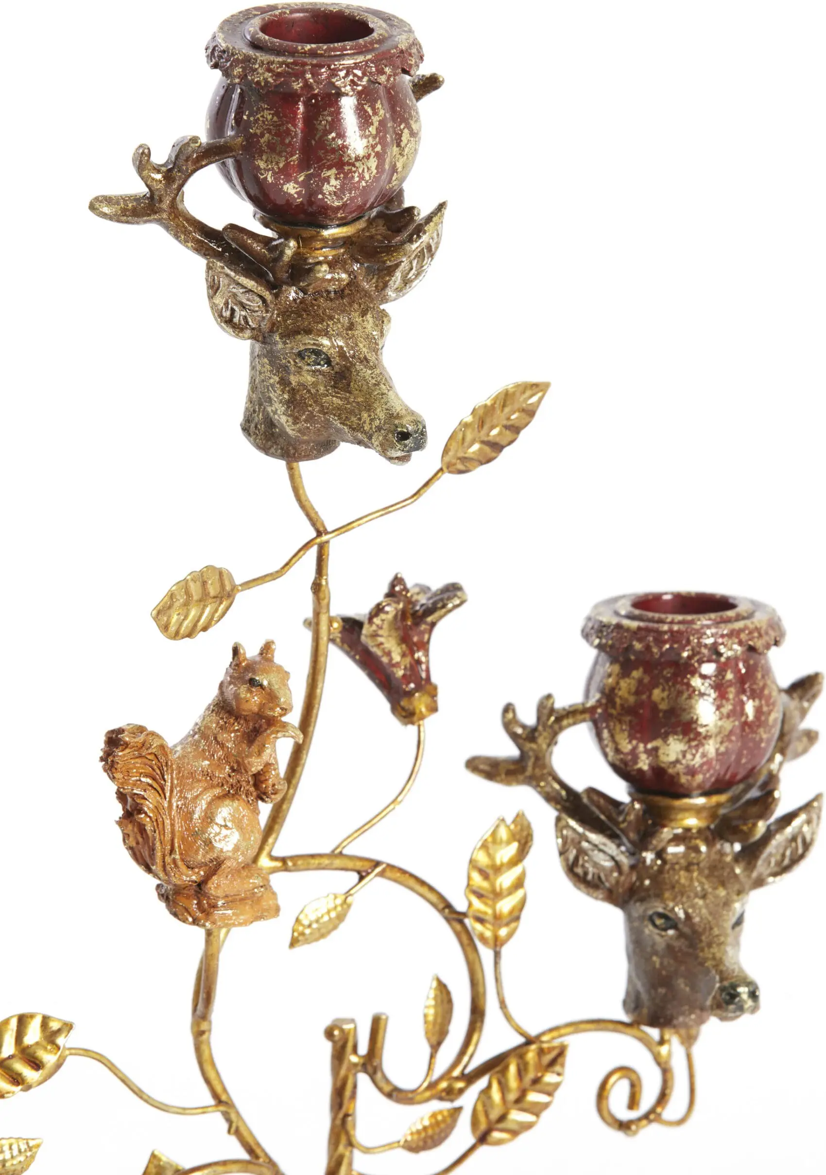 Light & Living Kandelaar Soryn - bordeaux+bruin+goud Rood Kandelaar