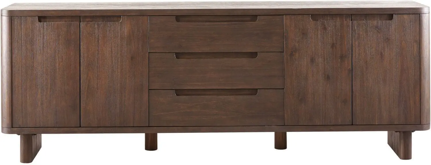 Pronto Wonen Dressoir Tondato acaciahout 210x75x42 cm bruin Bruin|Naturel Dressoir