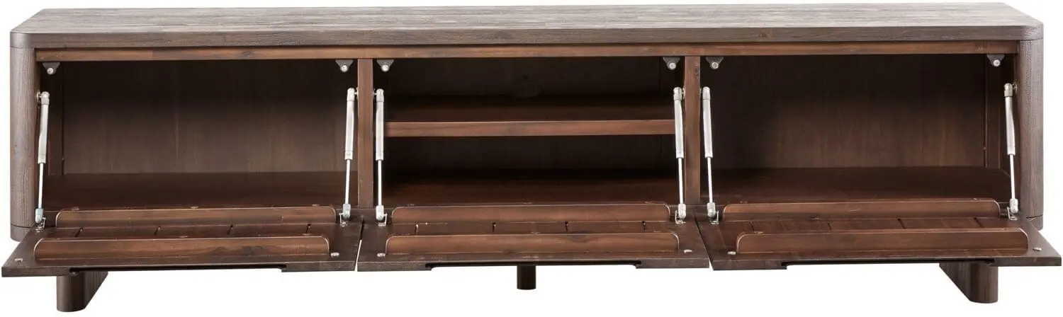 Pronto Wonen Tv-meubel Tondato 210 cm bruin acaciahout Bruin|Naturel Tv-meubel|Tv-dressoir