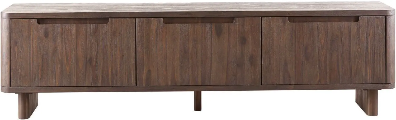 Pronto Wonen Tv-meubel Tondato 210 cm bruin acaciahout Bruin|Naturel Tv-meubel|Tv-dressoir