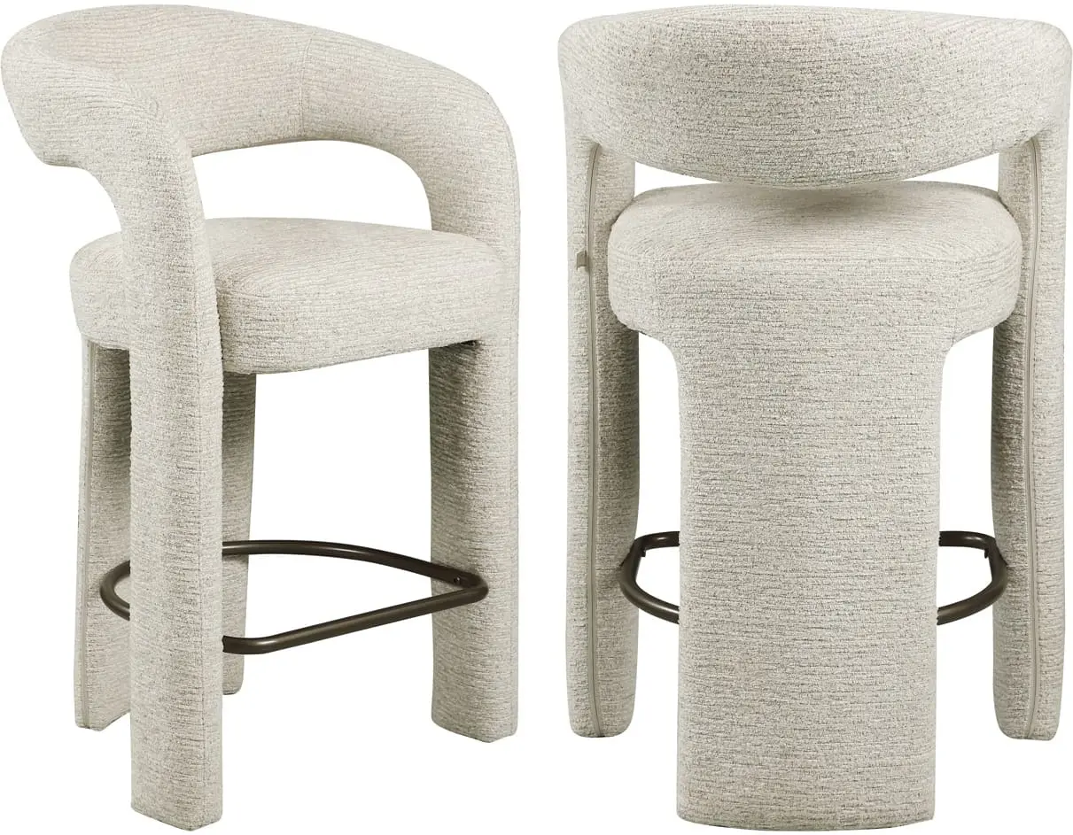 Richmond Interiors Counterstoel Soho natural linear Beige Eetkamerstoel