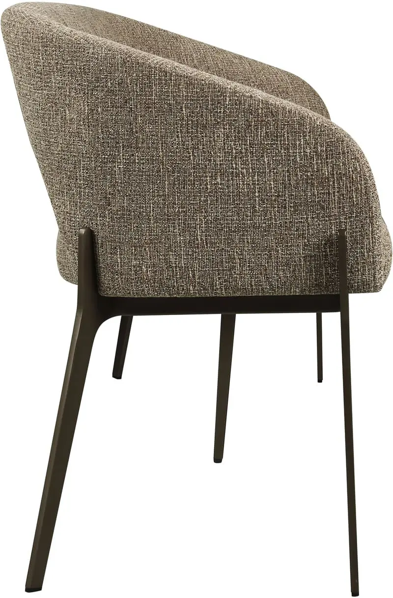 Richmond Interiors Eetkamer bank Kenzi brown tweed Bruin Bank