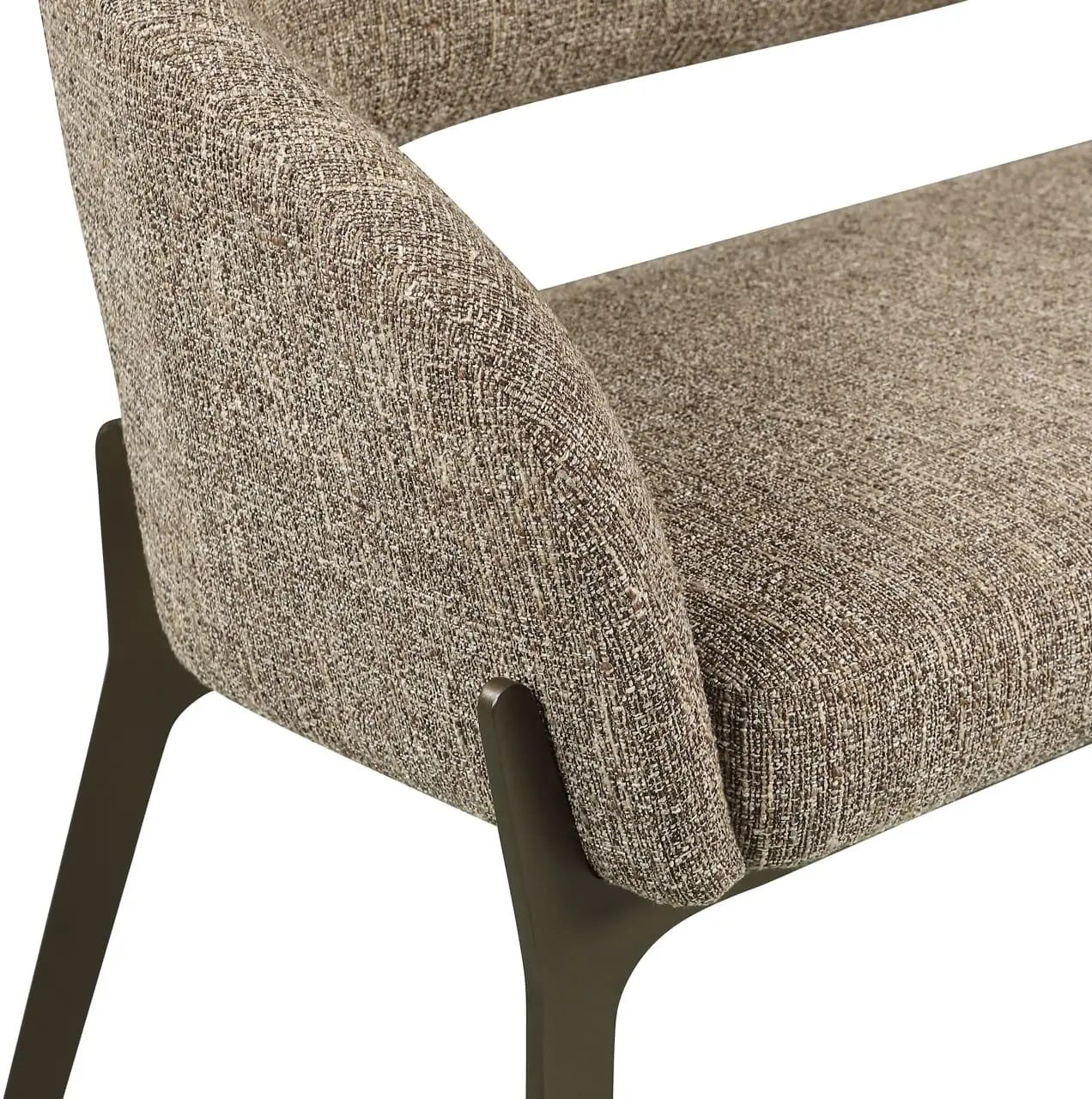 Richmond Interiors Eetkamer bank Kenzi brown tweed Bruin Bank