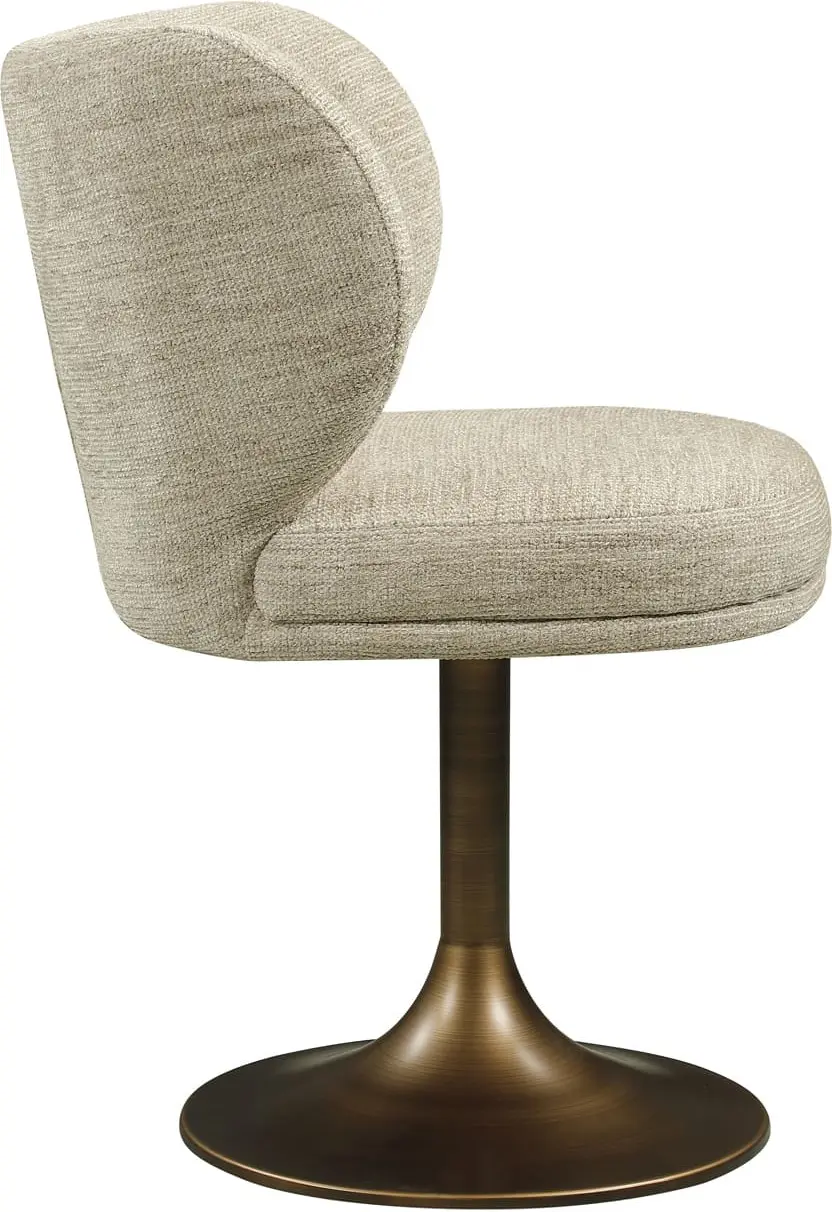 Richmond Interiors Eetkamerstoel Amely natural softweave swivel Beige Eetkamerstoel