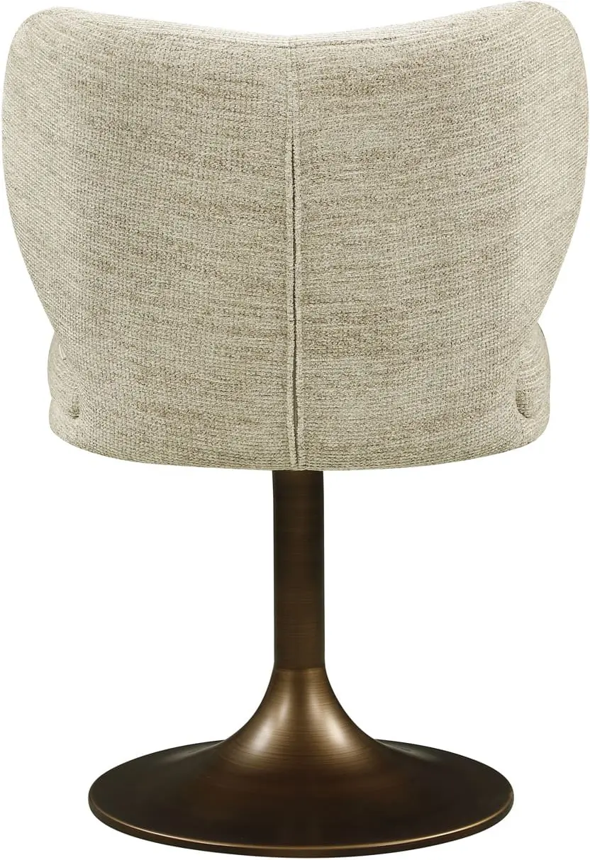 Richmond Interiors Eetkamerstoel Amely natural softweave swivel Beige Eetkamerstoel