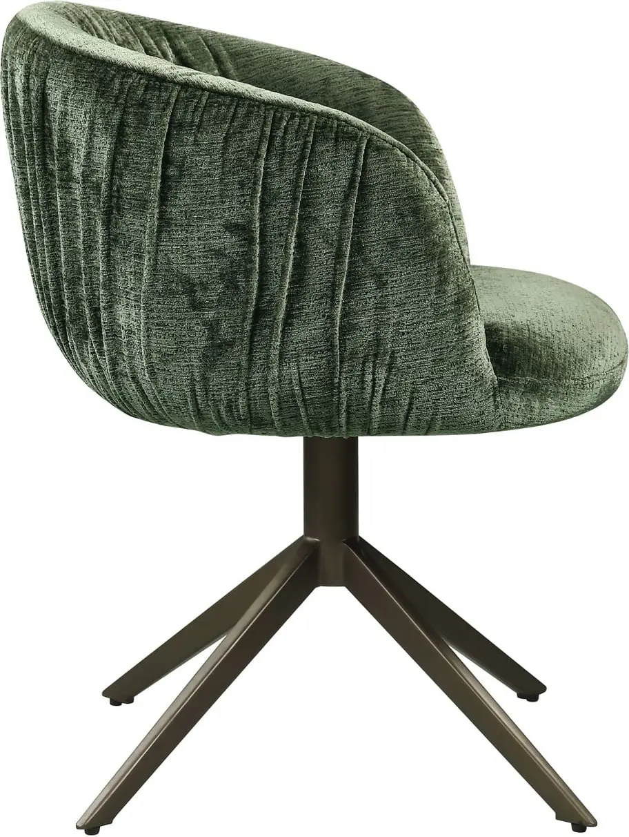Richmond Interiors Eetkamerstoel Cassi sage chenille swivel Eetkamerstoel