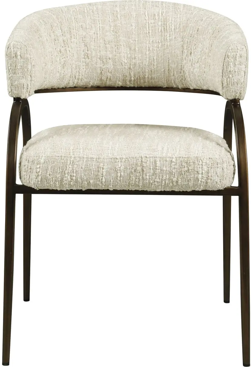 Richmond Interiors Eetkamerstoel Charda beige angora Beige Eetkamerstoel