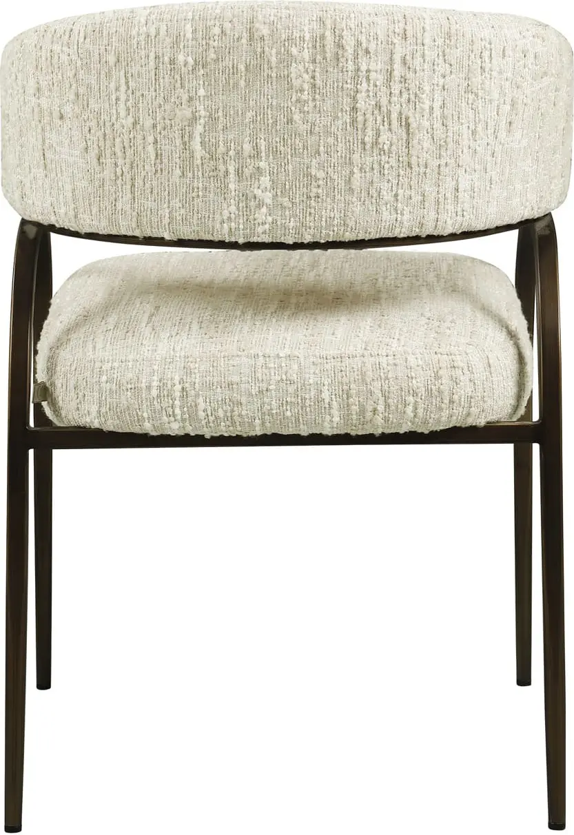 Richmond Interiors Eetkamerstoel Charda beige angora Beige Eetkamerstoel