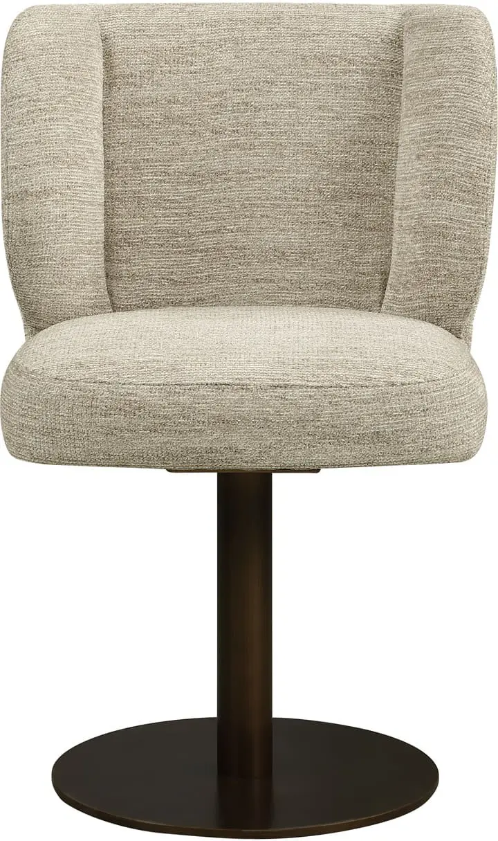 Richmond Interiors Eetkamerstoel Fiona natural softweave swivel Beige Eetkamerstoel