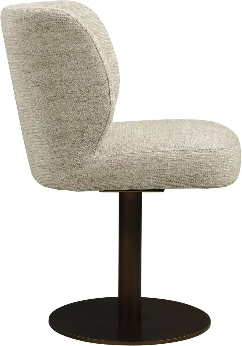 Richmond Interiors Eetkamerstoel Fiona natural softweave swivel Beige Eetkamerstoel