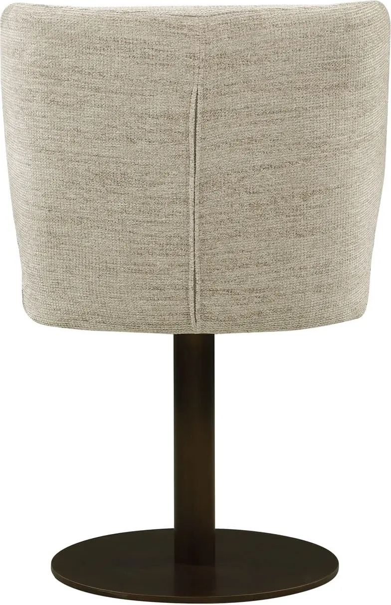 Richmond Interiors Eetkamerstoel Fiona natural softweave swivel Beige Eetkamerstoel
