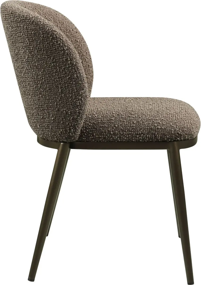 Richmond Interiors Eetkamerstoel Gandy brown chunky Bruin Eetkamerstoel