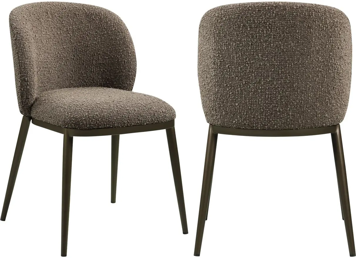Richmond Interiors Eetkamerstoel Gandy brown chunky Bruin Eetkamerstoel