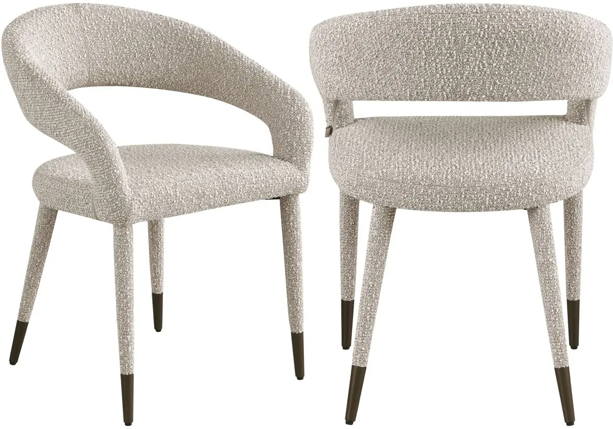 Richmond Interiors Eetkamerstoel Gia natural chunky Beige Eetkamerstoel