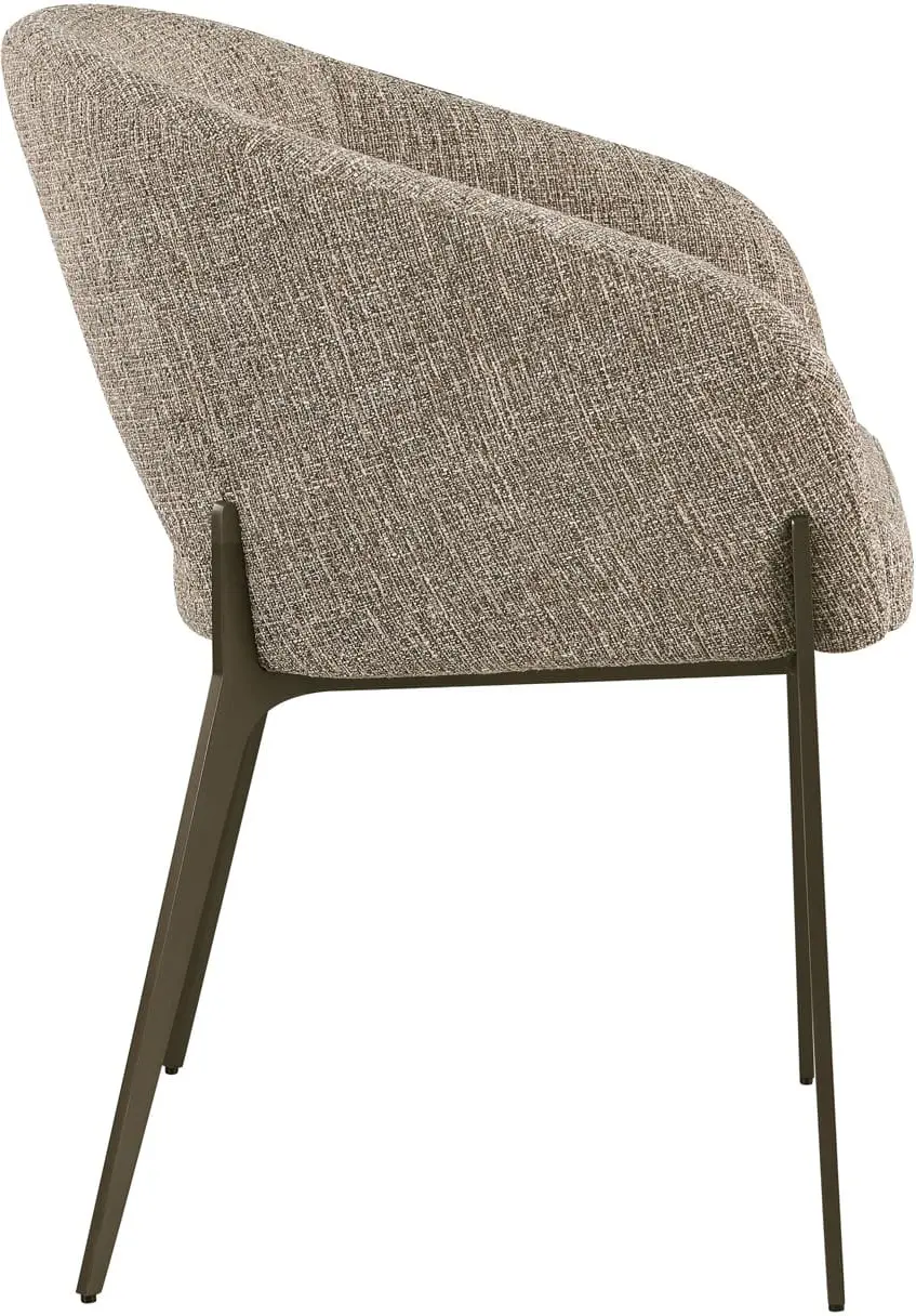 Richmond Interiors Eetkamerstoel Kenzi brown tweed Bruin Eetkamerstoel
