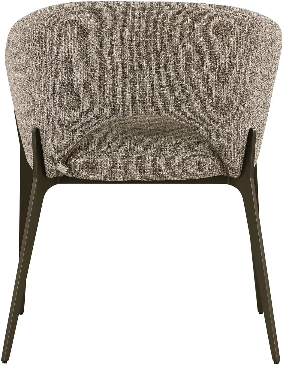Richmond Interiors Eetkamerstoel Kenzi brown tweed Bruin Eetkamerstoel