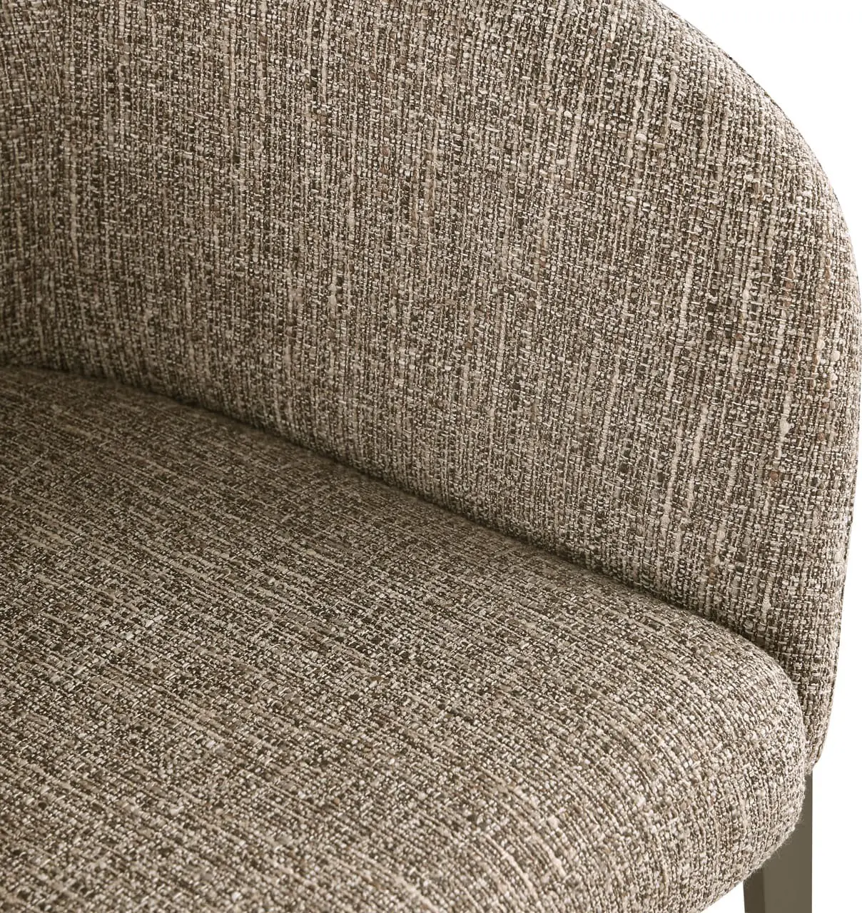 Richmond Interiors Eetkamerstoel Kenzi brown tweed Bruin Eetkamerstoel