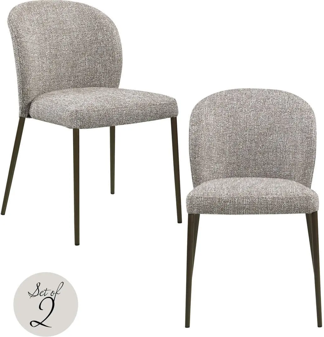 Richmond Interiors Eetkamerstoel Stacker earth tweed fire retardant  Eetkamerstoel