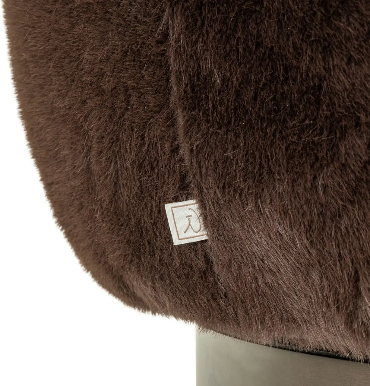 Richmond Interiors Lounge stoel Colmar chocolat fluffy swivel Bruin Eetkamerstoel