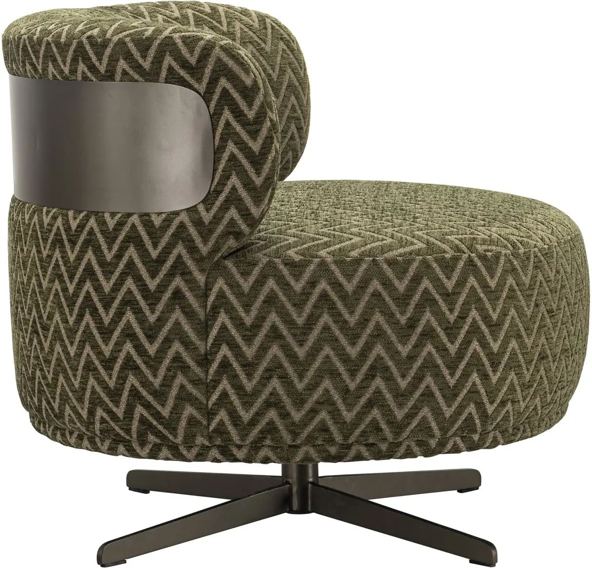 Richmond Interiors Lounge stoel Lauren moss chevron Eetkamerstoel