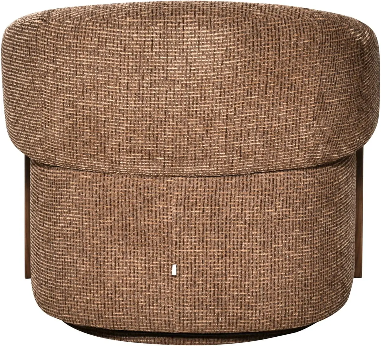 Richmond Interiors Lounge stoel Marina brown blockweave swivel fire retardant Bruin Eetkamerstoel