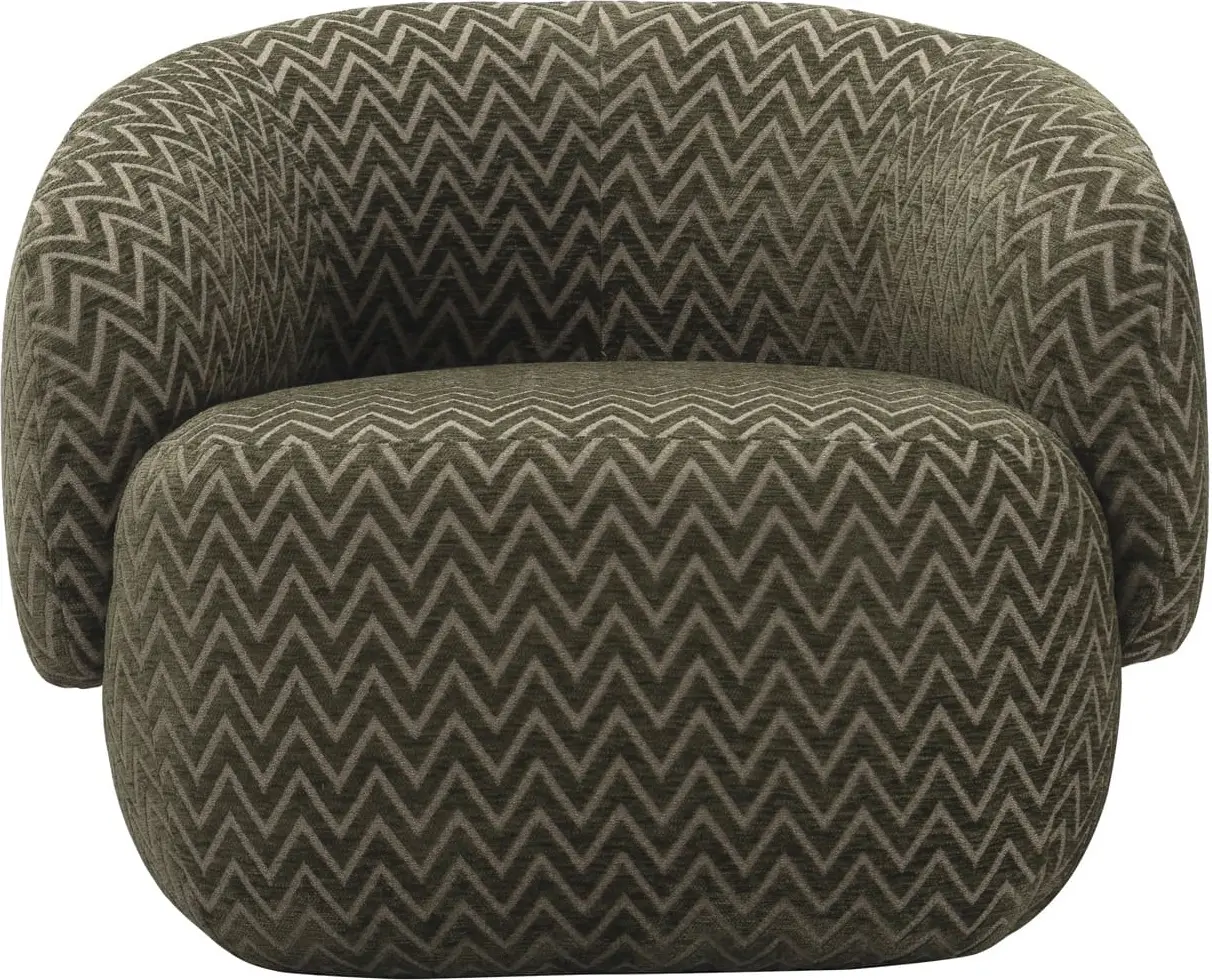Richmond Interiors Lounge stoel Milano moss chevron Eetkamerstoel