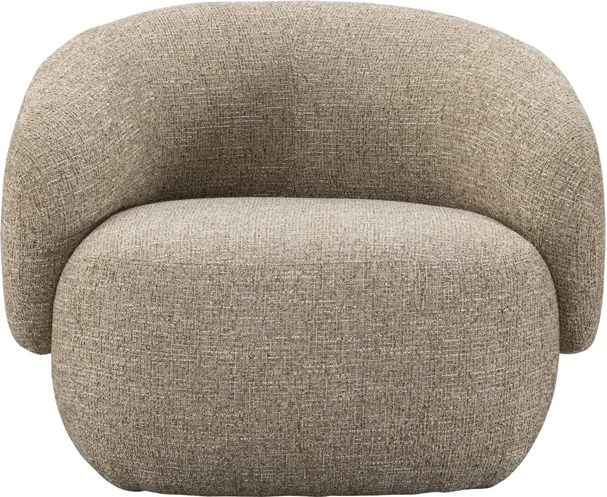 Richmond Interiors Lounge stoel Milano sand tweed fire retardant Beige Eetkamerstoel
