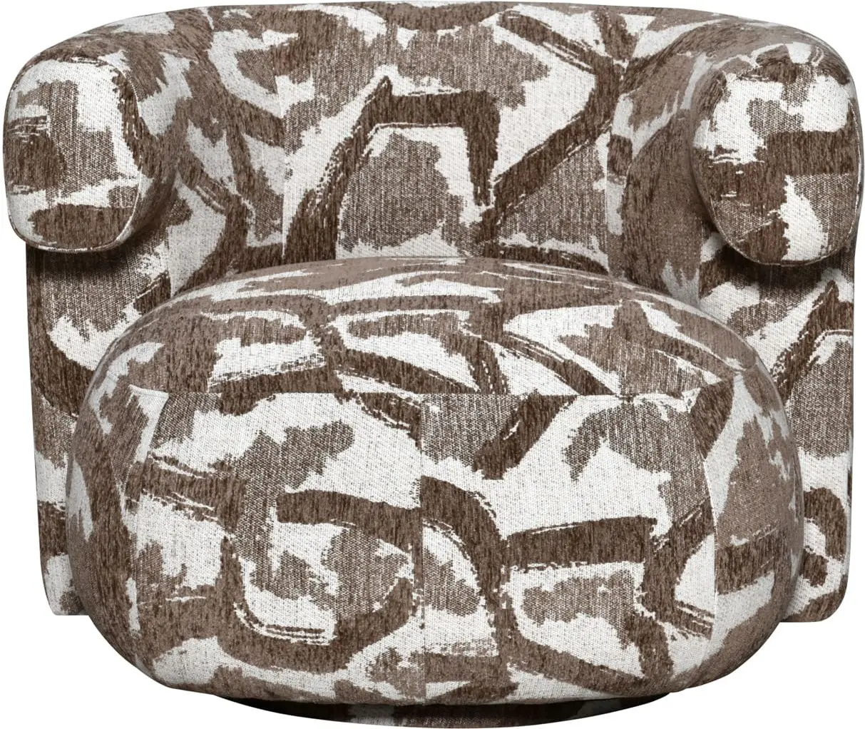 Richmond Interiors Lounge stoel Talley brown nature swivel Bruin Eetkamerstoel