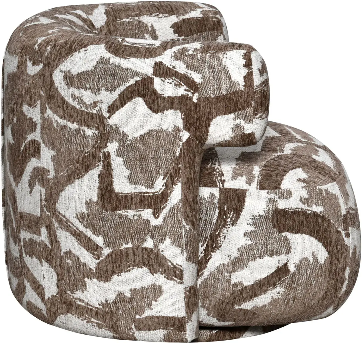 Richmond Interiors Lounge stoel Talley brown nature swivel Bruin Eetkamerstoel