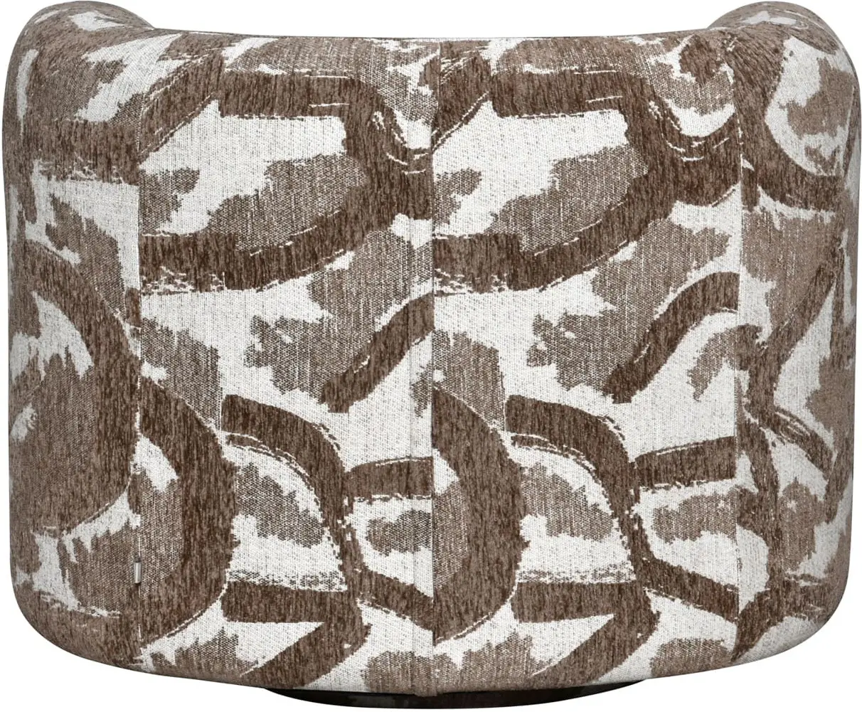 Richmond Interiors Lounge stoel Talley brown nature swivel Bruin Eetkamerstoel