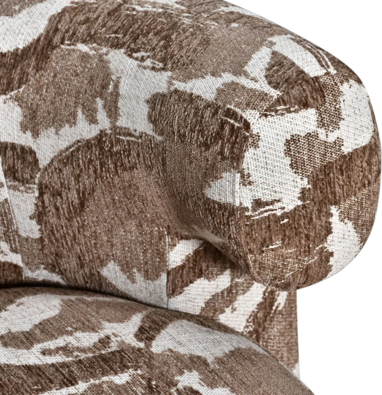 Richmond Interiors Lounge stoel Talley brown nature swivel Bruin Eetkamerstoel