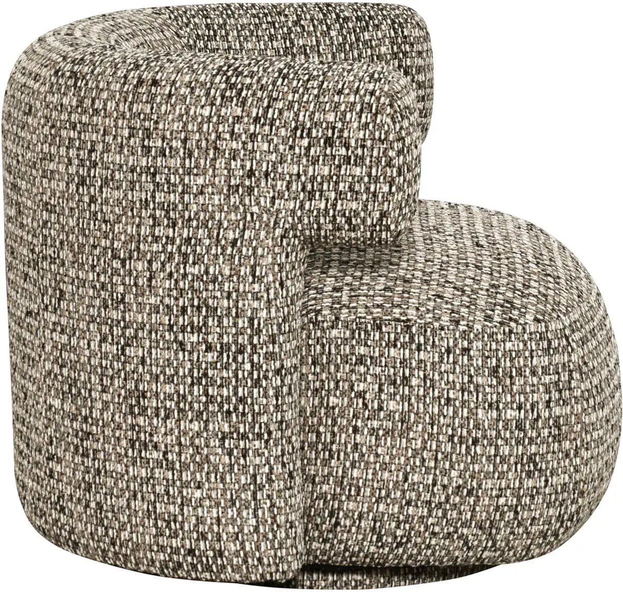 Richmond Interiors Lounge stoel Talley cobblestone swivel Taupe Eetkamerstoel