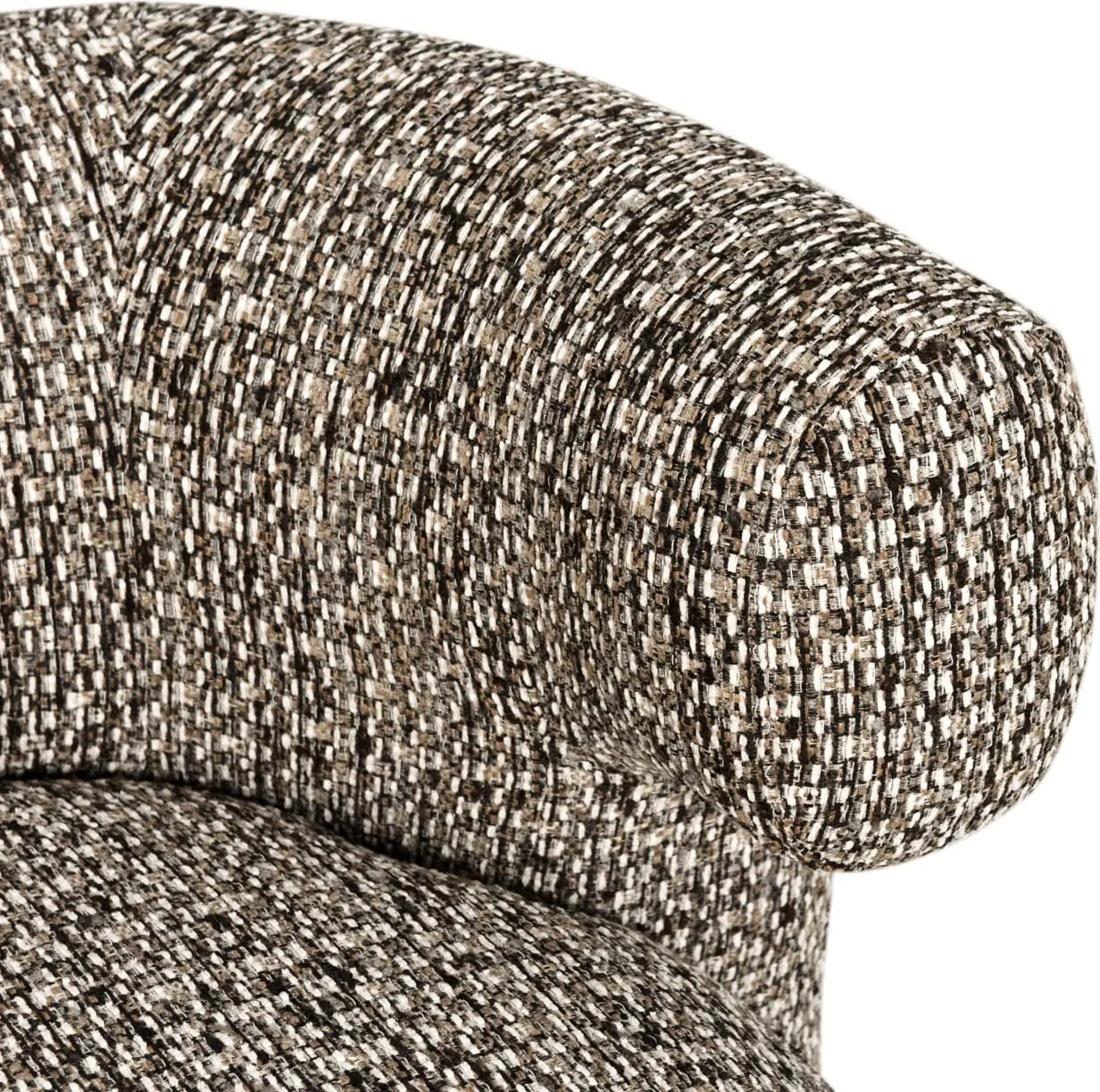 Richmond Interiors Lounge stoel Talley cobblestone swivel Taupe Eetkamerstoel