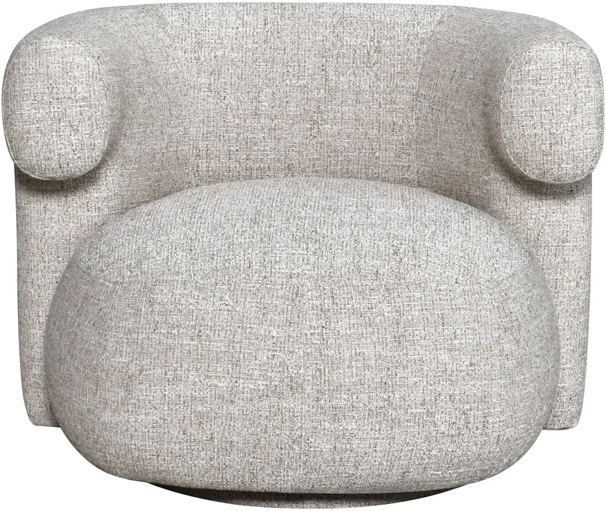 Richmond Interiors Lounge stoel Talley cream tweed swivel Eetkamerstoel