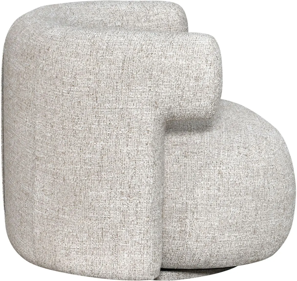 Richmond Interiors Lounge stoel Talley cream tweed swivel Eetkamerstoel