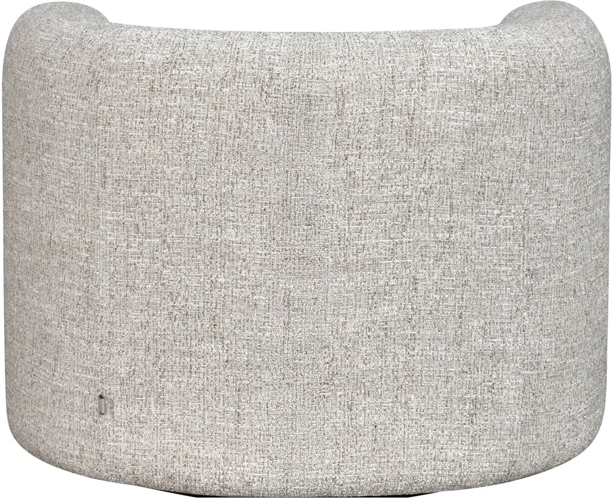 Richmond Interiors Lounge stoel Talley cream tweed swivel Eetkamerstoel