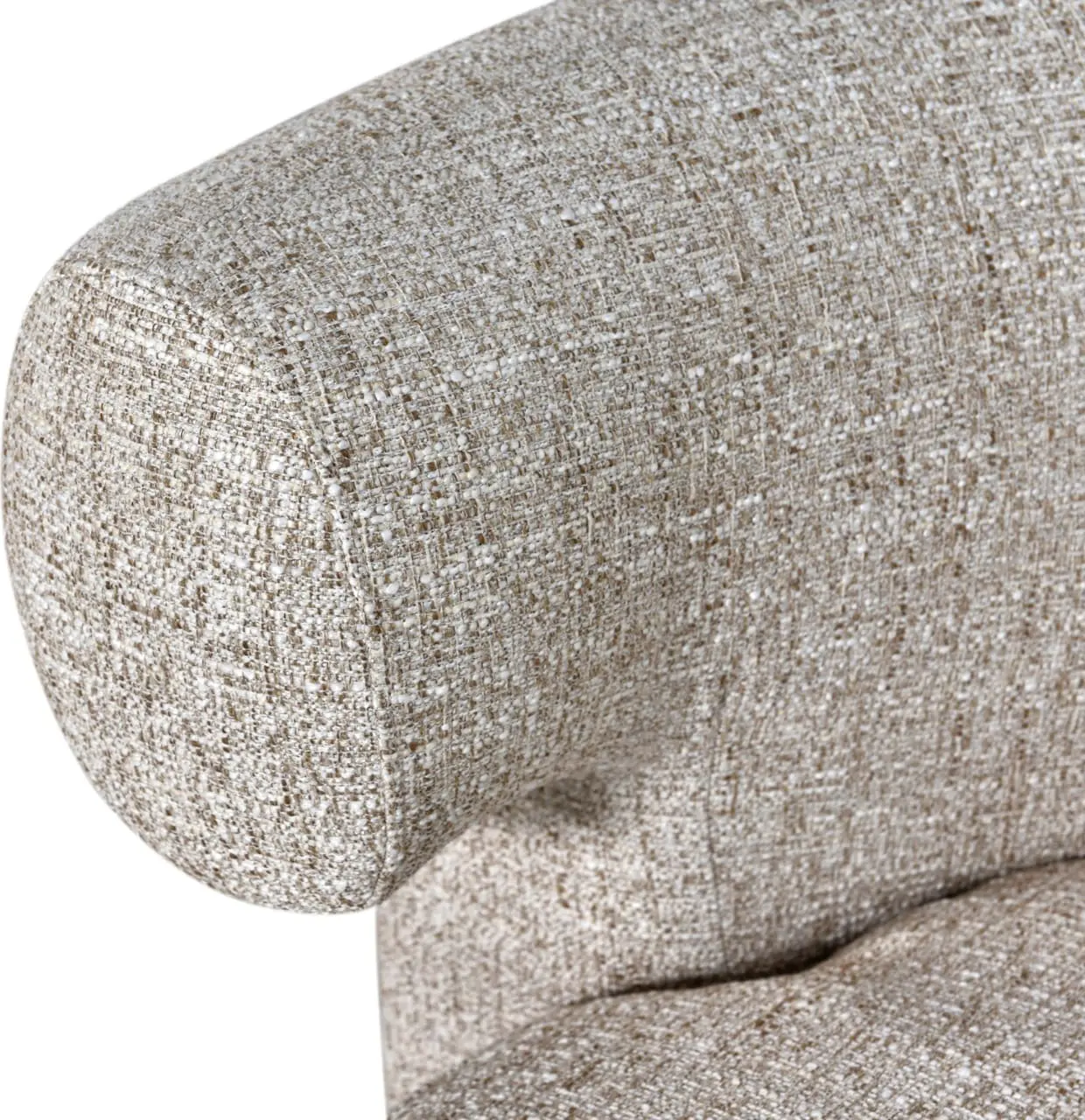 Richmond Interiors Lounge stoel Talley cream tweed swivel Eetkamerstoel