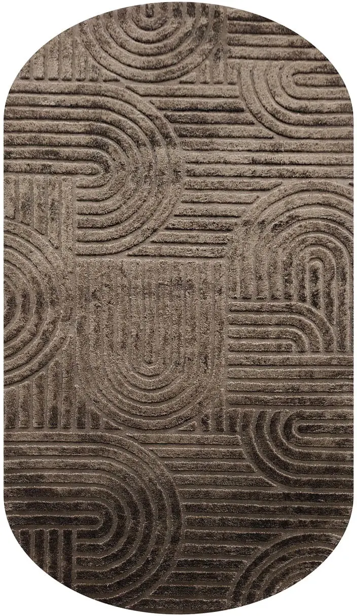 Richmond Interiors Vloerkleed Liff dark brown 200x350 Bruin