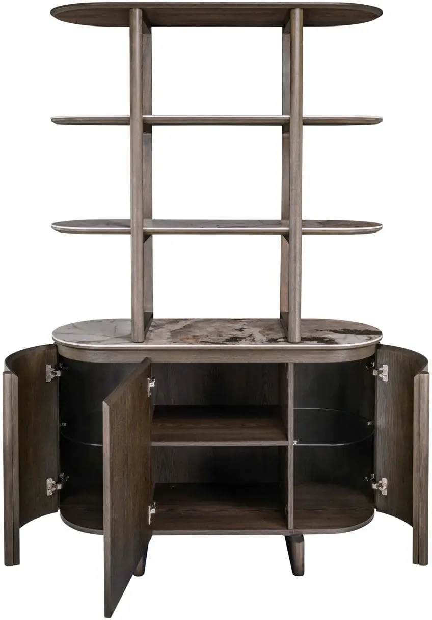 Richmond Interiors Wandkast Langford brown Bruin Wandkast|Kast